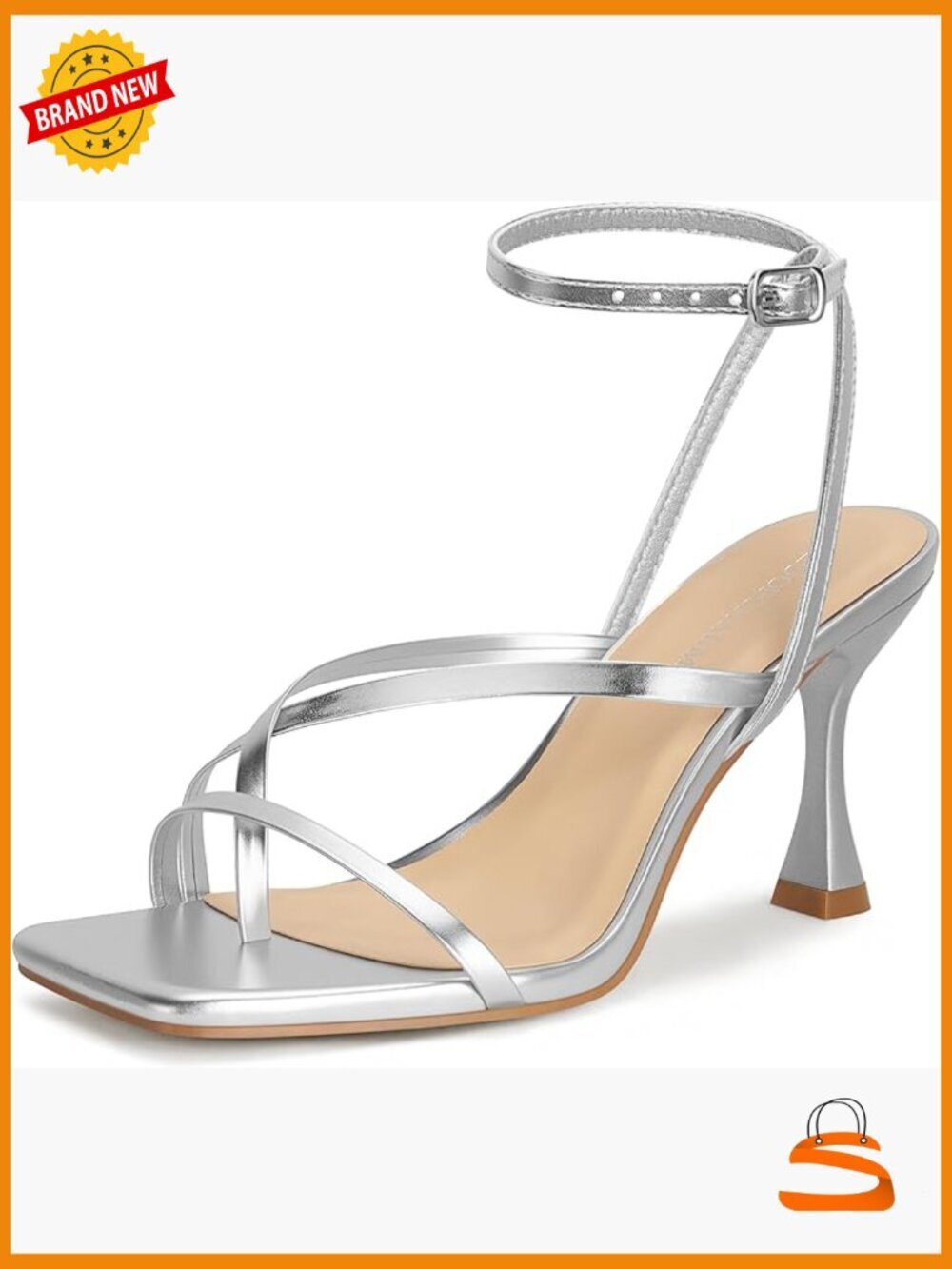 Open Toe Square Ankle Strap Stilettos Heels Sandals Slingback Thong Wedding